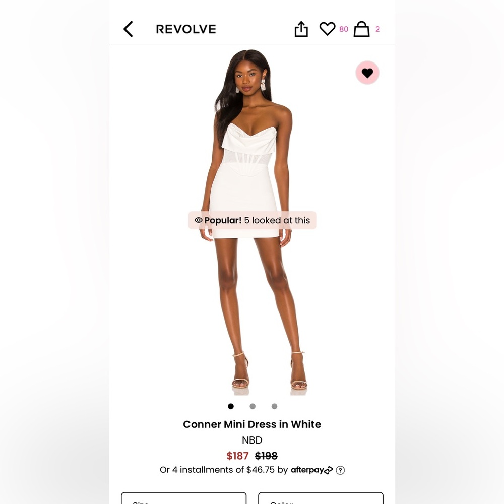NBD Conner Mini Dress in White